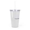 Plastic Tumbler with Straw || Gobelet en plastique avec paille